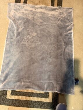 Plush Velvet Baby Blanket - Light Lavender Gray
